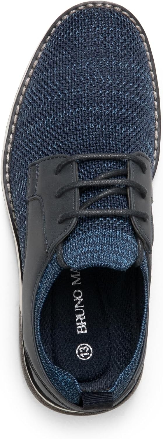 image:imageBruno Marc Boys Mesh Casual Dress Oxford Uniform Shoes Boys Breathable Uniform Shoes Slipon design pull tabs ideal for school activities or church servicesNavy
