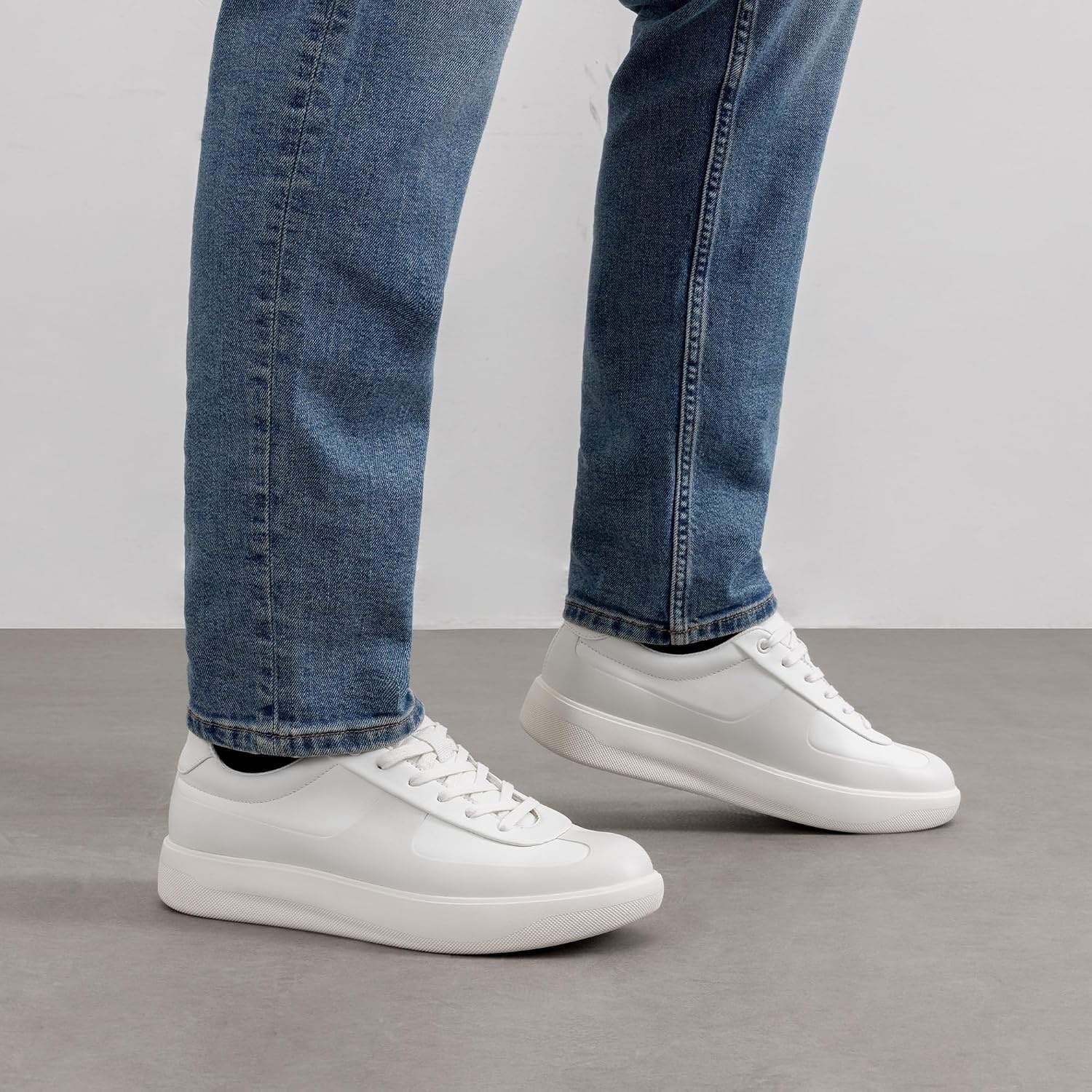 image:imageBruno Marc Mens Dress Sneakers Business Casual Shoes for Men Lace Up SlipResistant Fashion SneakersWhite