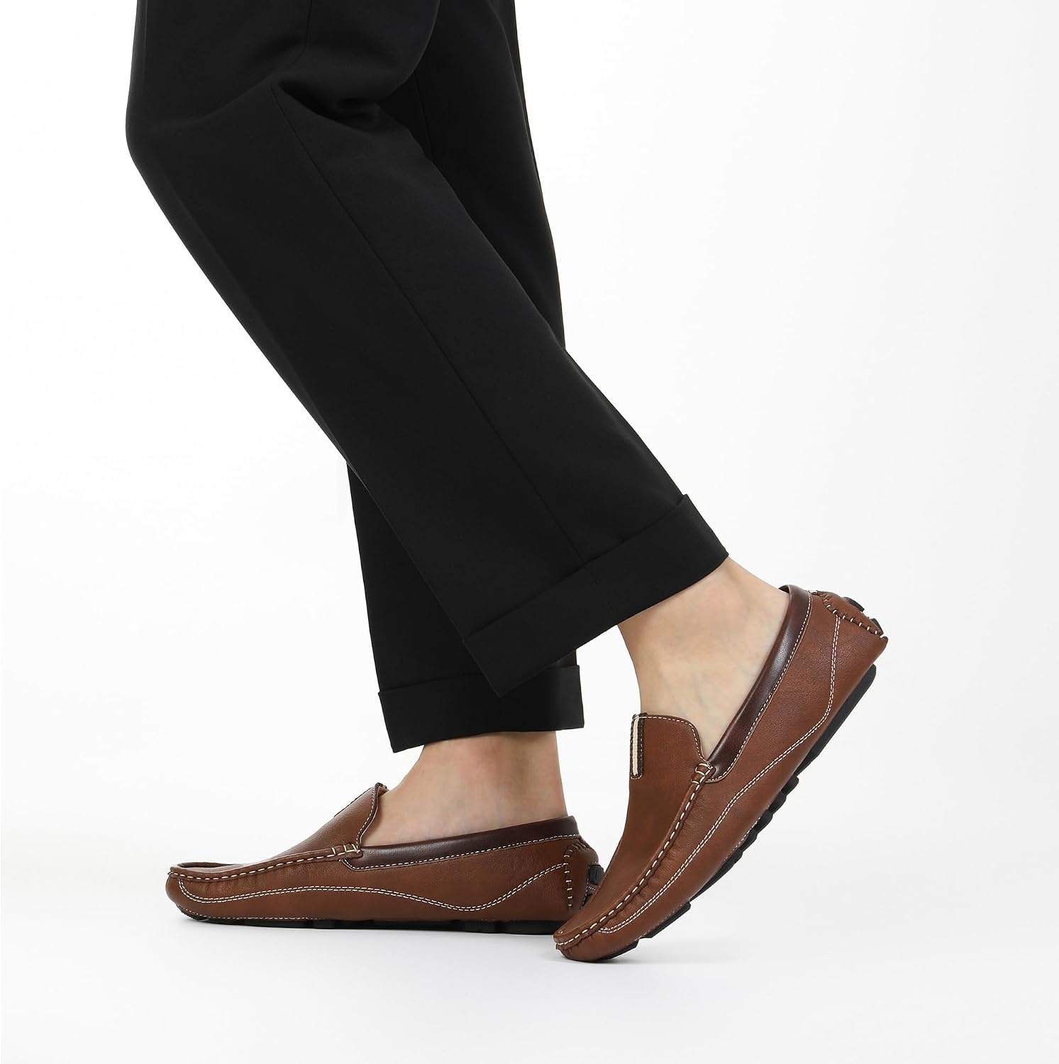 image:imageBruno Marc Mens Driving Moccasins Slip on Loafers Shoes Soft Flexible Lightweight Daily Office Weekend Travel Journey OutdoorBrown