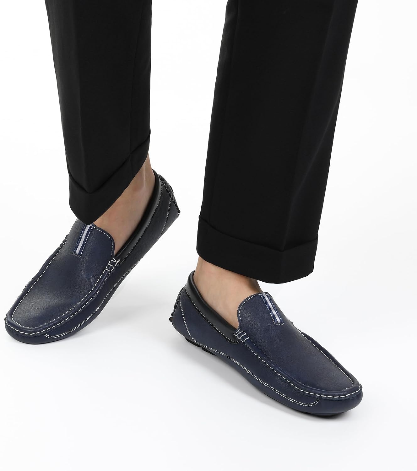 image:imageBruno Marc Mens Driving Moccasins Slip on Loafers Shoes Soft Flexible Lightweight Daily Office Weekend Travel Journey OutdoorNavy