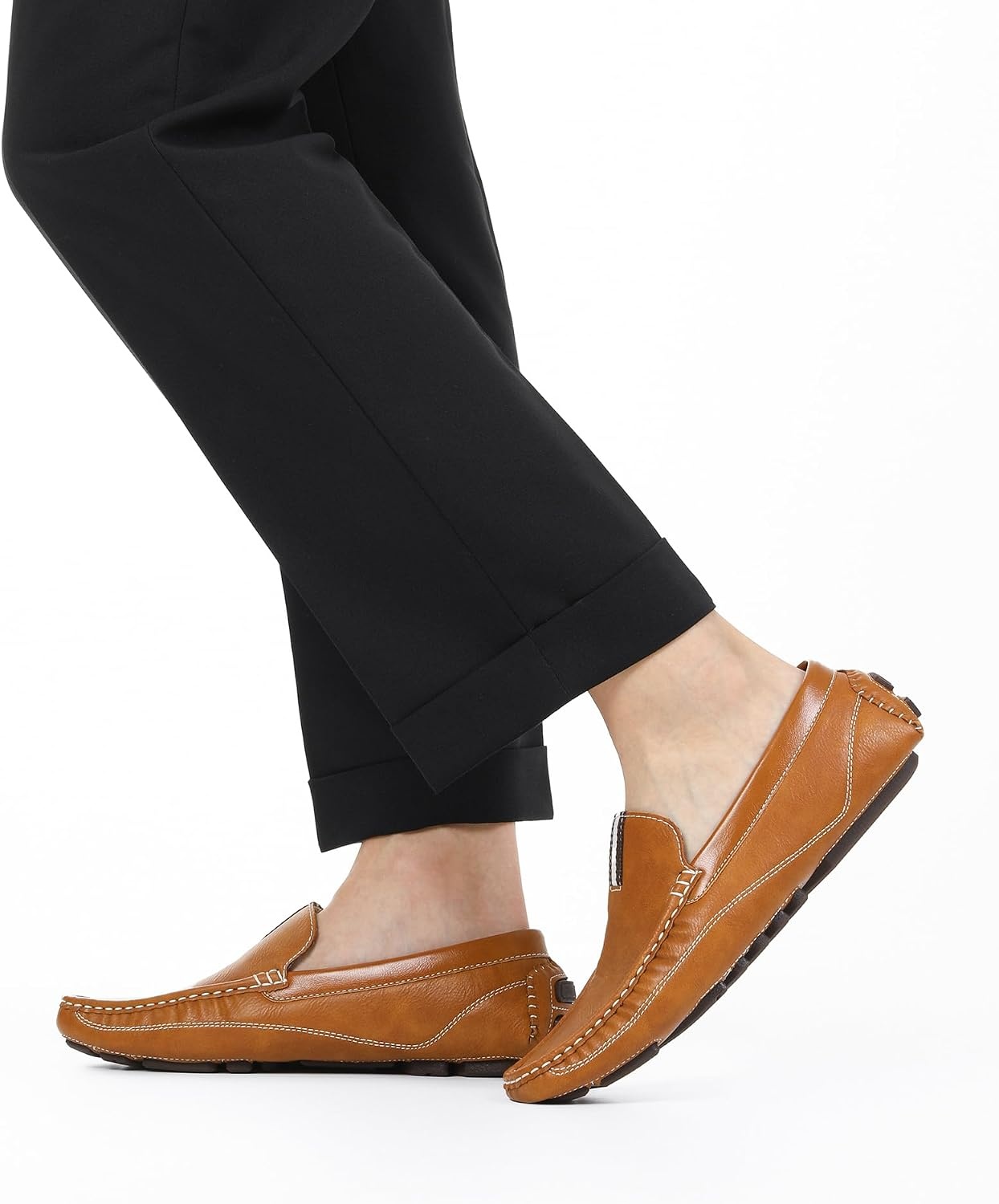 image:imageBruno Marc Mens Driving Moccasins Slip on Loafers Shoes Soft Flexible Lightweight Daily Office Weekend Travel Journey OutdoorTan