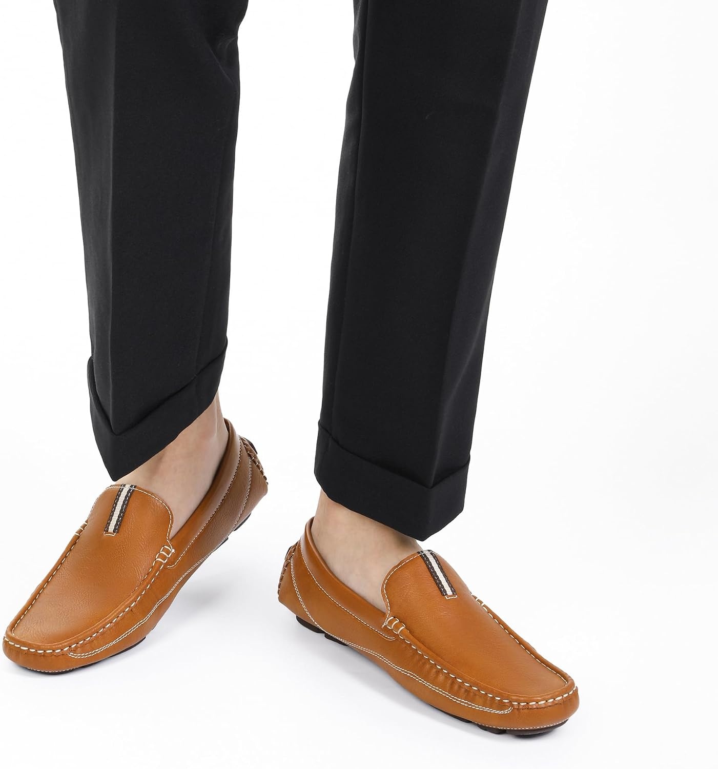 image:imageBruno Marc Mens Driving Moccasins Slip on Loafers Shoes Soft Flexible Lightweight Daily Office Weekend Travel Journey OutdoorTan