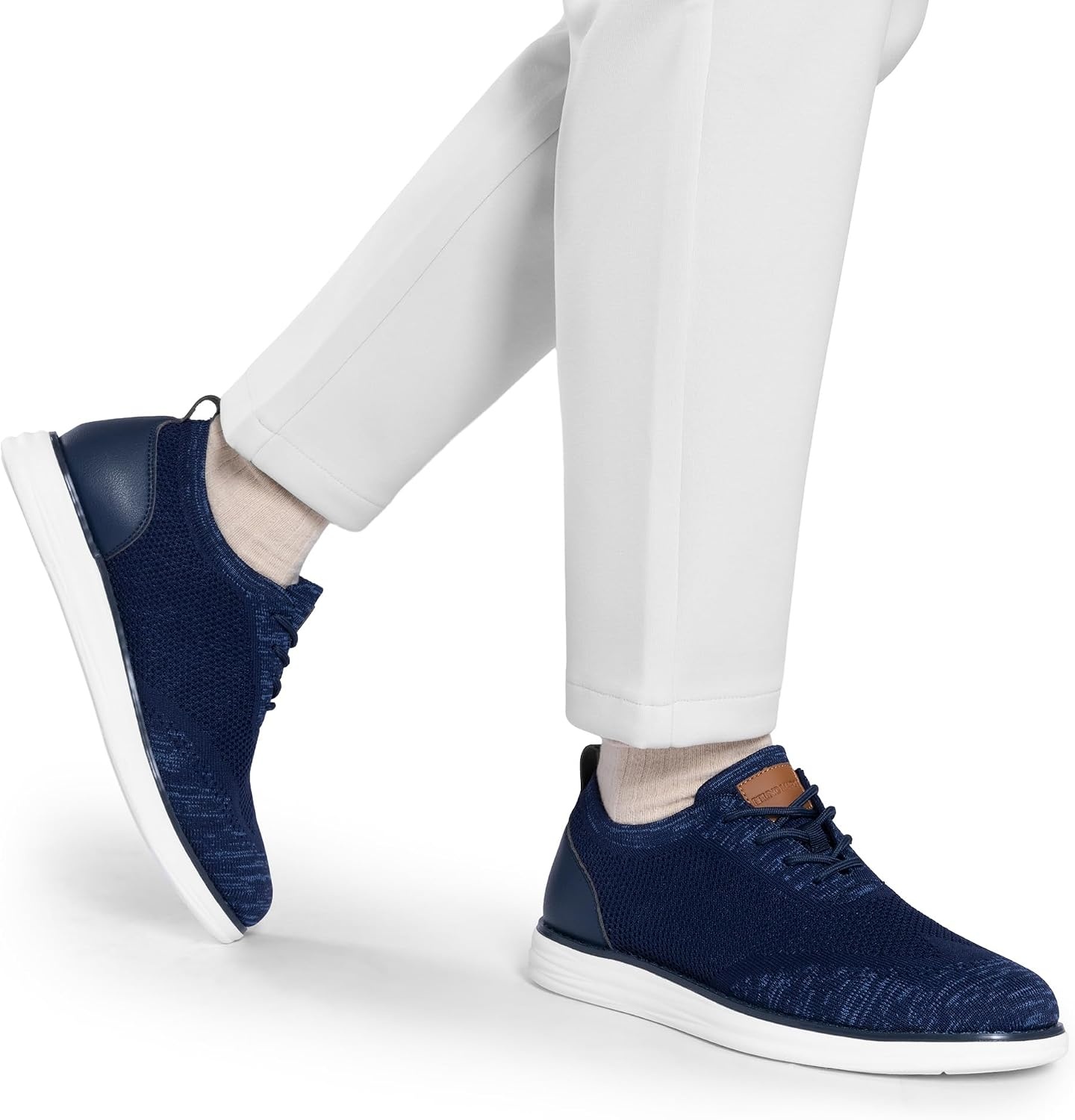 image:imageBruno Marc Mens Grand02 KnitFlex Lightweight Walking Shoes LaceUp Oxfords Lightweight Casual Walking Shoes versatile enough to wear with both casual and dress pantsDarkBlue