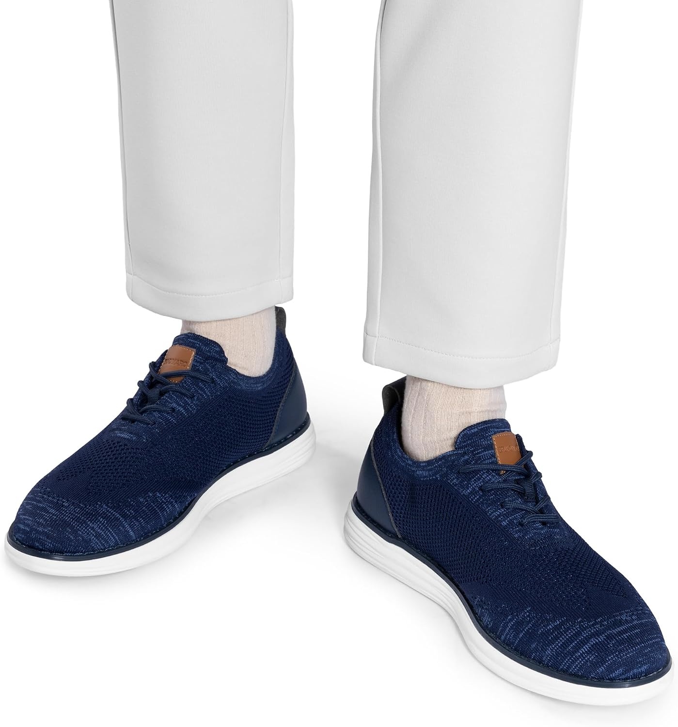 image:imageBruno Marc Mens Grand02 KnitFlex Lightweight Walking Shoes LaceUp Oxfords Lightweight Casual Walking Shoes versatile enough to wear with both casual and dress pantsDarkBlue