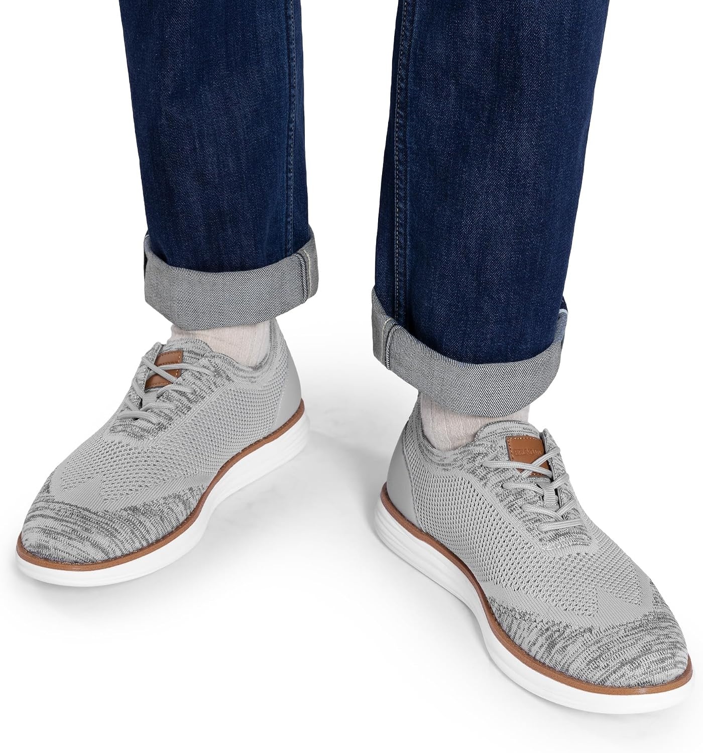 image:imageBruno Marc Mens Grand02 KnitFlex Lightweight Walking Shoes LaceUp Oxfords Lightweight Casual Walking Shoes versatile enough to wear with both casual and dress pantsGrey