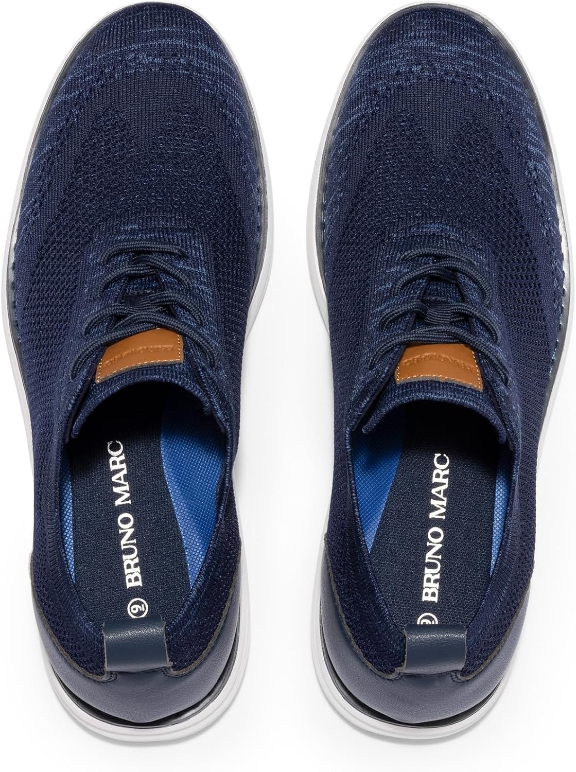 image:imageBruno Marc Mens Grand02 KnitFlex Lightweight Walking Shoes LaceUp Oxfords Lightweight Casual Walking Shoes versatile enough to wear with both casual and dress pantsDarkBlue
