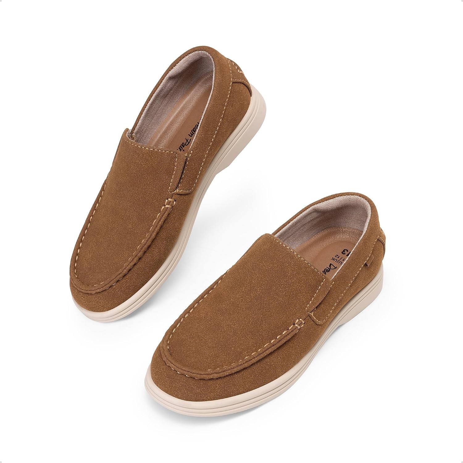 image:imageDREAM PAIRS Boys Dress Shoes Casual Loafers Classic Slip on Loafers Soft Breathable Moccasins School Daily Graduation Church Wedding PartyCamel