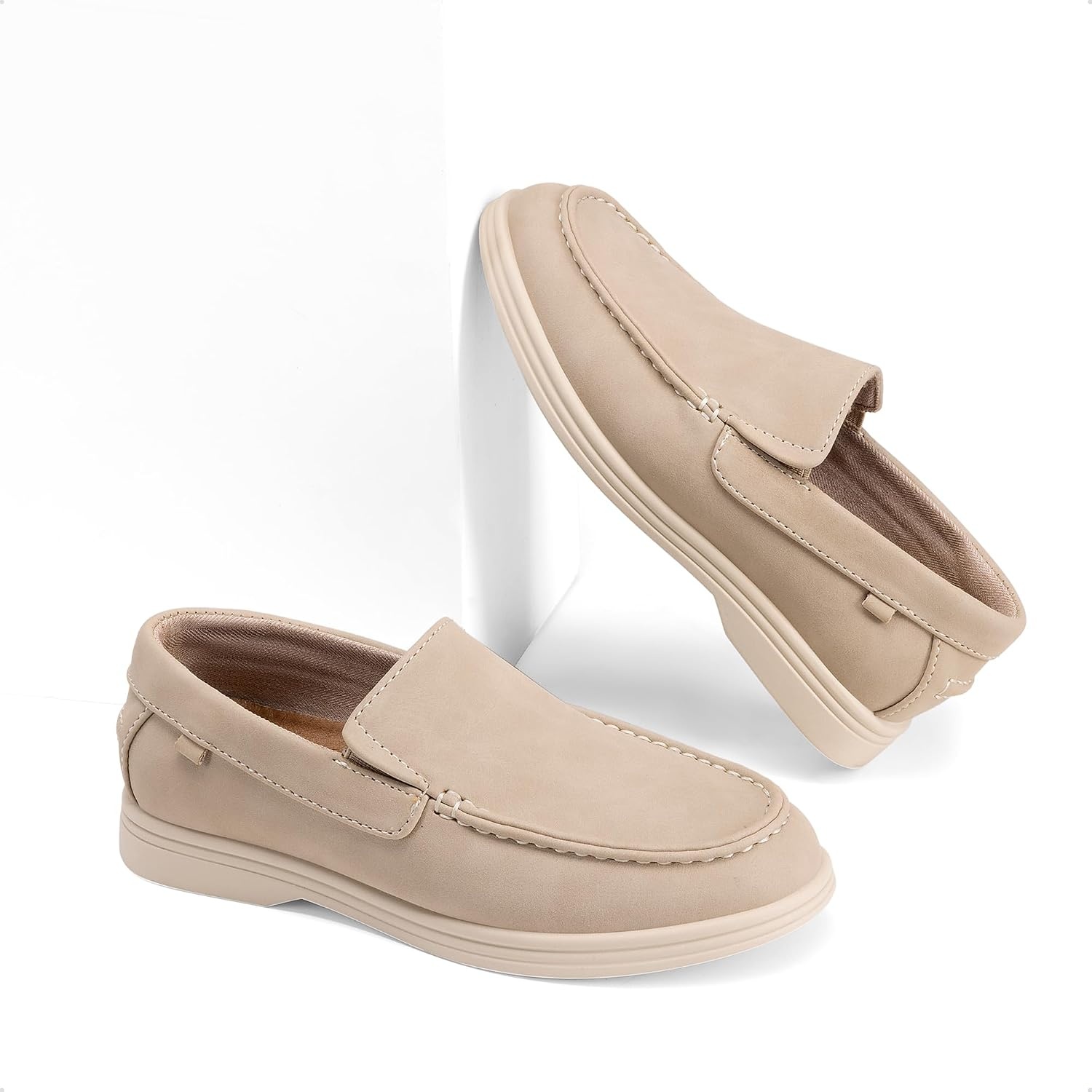 image:imageDREAM PAIRS Boys Dress Shoes Casual Loafers Classic Slip on Loafers Soft Breathable Moccasins School Daily Graduation Church Wedding PartyKhaki