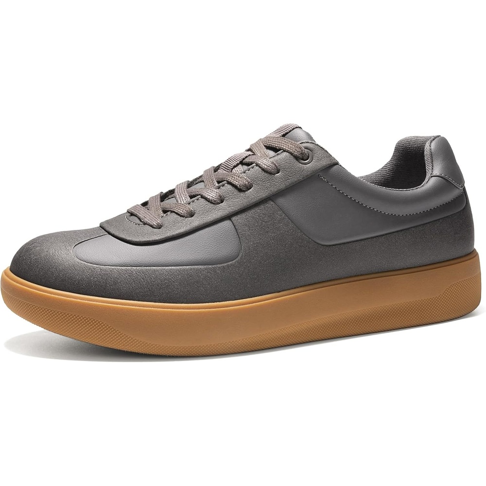 image:imageBruno Marc Mens Dress Sneakers Business Casual Shoes for Men Lace Up SlipResistant Fashion SneakersDark Grey