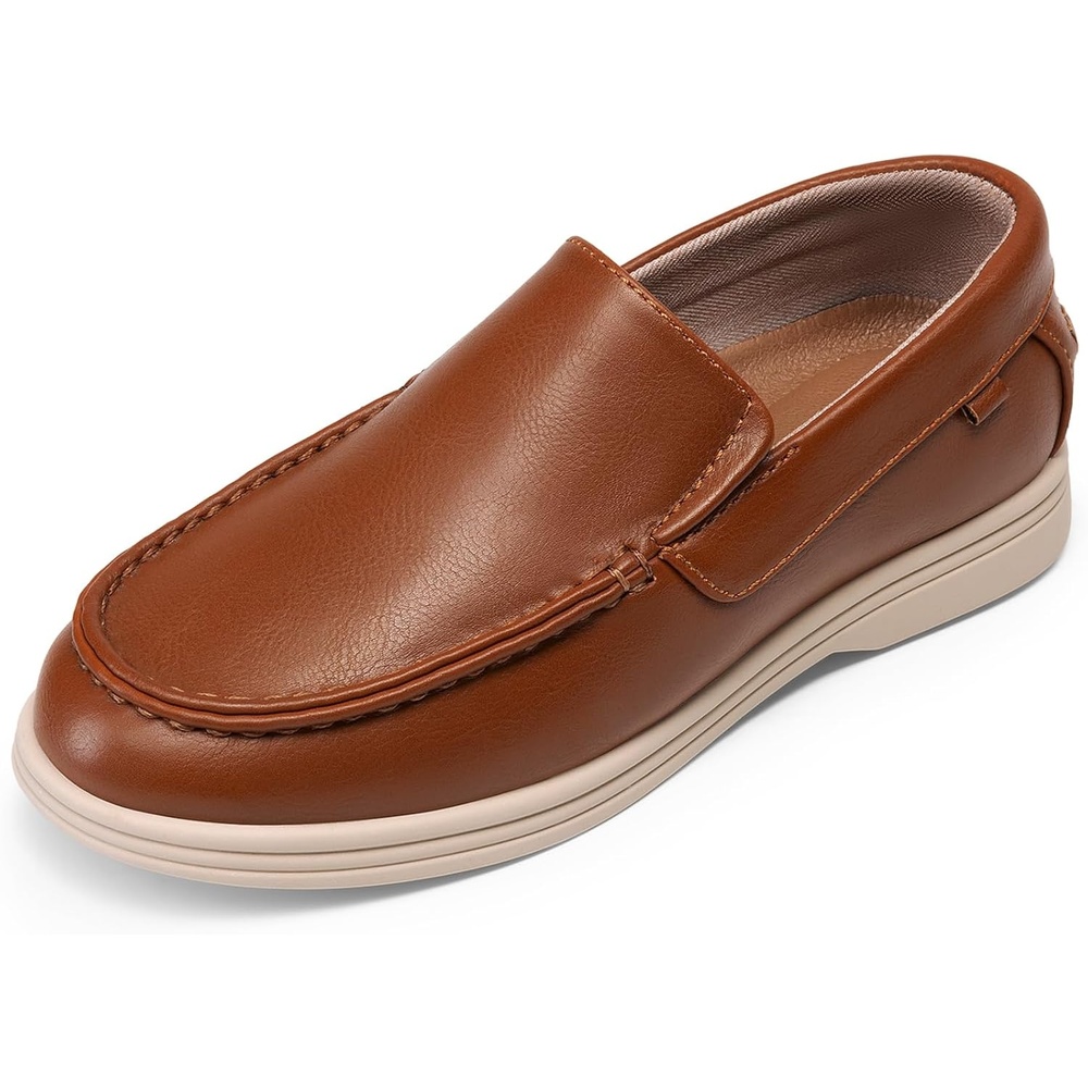 image:imageDREAM PAIRS Boys Dress Shoes Casual Loafers Classic Slip on Loafers Soft Breathable Moccasins School Daily Graduation Church Wedding PartyBrown