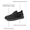 Bruno Marc Men’s Grand-02 KnitFlex Lightweight Walking Shoes | Lace-Up Oxfords Lightweight Casual Walking Shoes versatile enough to wear with both casual and dress pants(Black Monochrome)