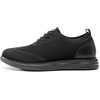 Bruno Marc Men’s Grand-02 KnitFlex Lightweight Walking Shoes | Lace-Up Oxfords Lightweight Casual Walking Shoes versatile enough to wear with both casual and dress pants(Black Monochrome)