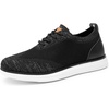 Bruno Marc Men’s Grand-02 KnitFlex Lightweight Walking Shoes | Lace-Up Oxfords Lightweight Casual Walking Shoes versatile enough to wear with both casual and dress pants(Black/Grey)