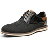 Bruno Marc Men’s Mesh Casual Dress Shoes Breathable Oxfords Sneakers(Black)