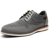 Bruno Marc Men’s Mesh Casual Dress Shoes Breathable Oxfords Sneakers(Grey)