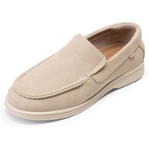 DREAM PAIRS Boy’s Dress Shoes Casual Loafers | Classic Slip on Loafers Soft Breathable Moccasins School Daily Graduation Church Wedding Party(Khaki)