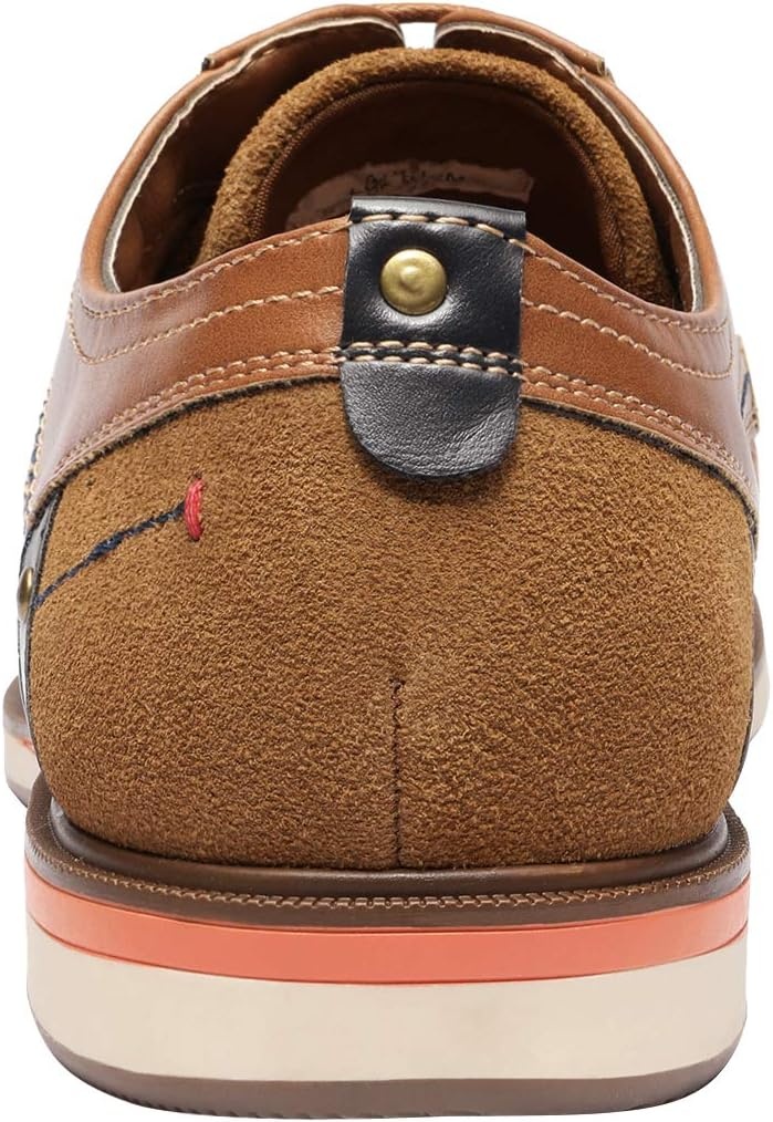 image:imageBruno Marc Mens Dress Shoes Casual Business Oxford Scaled Synthetic Upper Soft Removable Footbed Laceup Secure Fit Flexible Outsole for Daily Work amp Casual Wear2tan