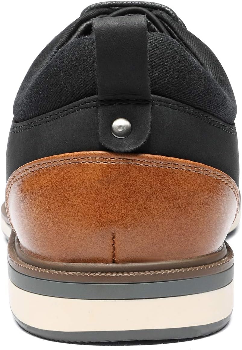 image:imageBruno Marc Mens Dress Shoes Casual Business Oxford Scaled Synthetic Upper Soft Removable Footbed Laceup Secure Fit Flexible Outsole for Daily Work amp Casual WearBlack