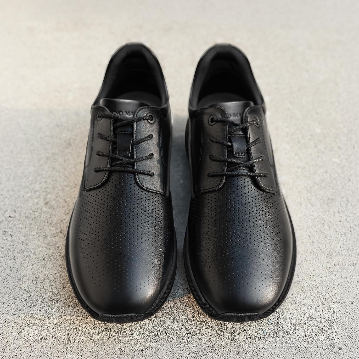 image:imageBruno Marc Mens Dress Sneakers MaxFlex ActiveMetro Cushioned KineticFoam Midsole Breathable Insole Nonslip Rubber Outsole Stylish Versatile Weekend Walks amp Light ActivitiesAll Black