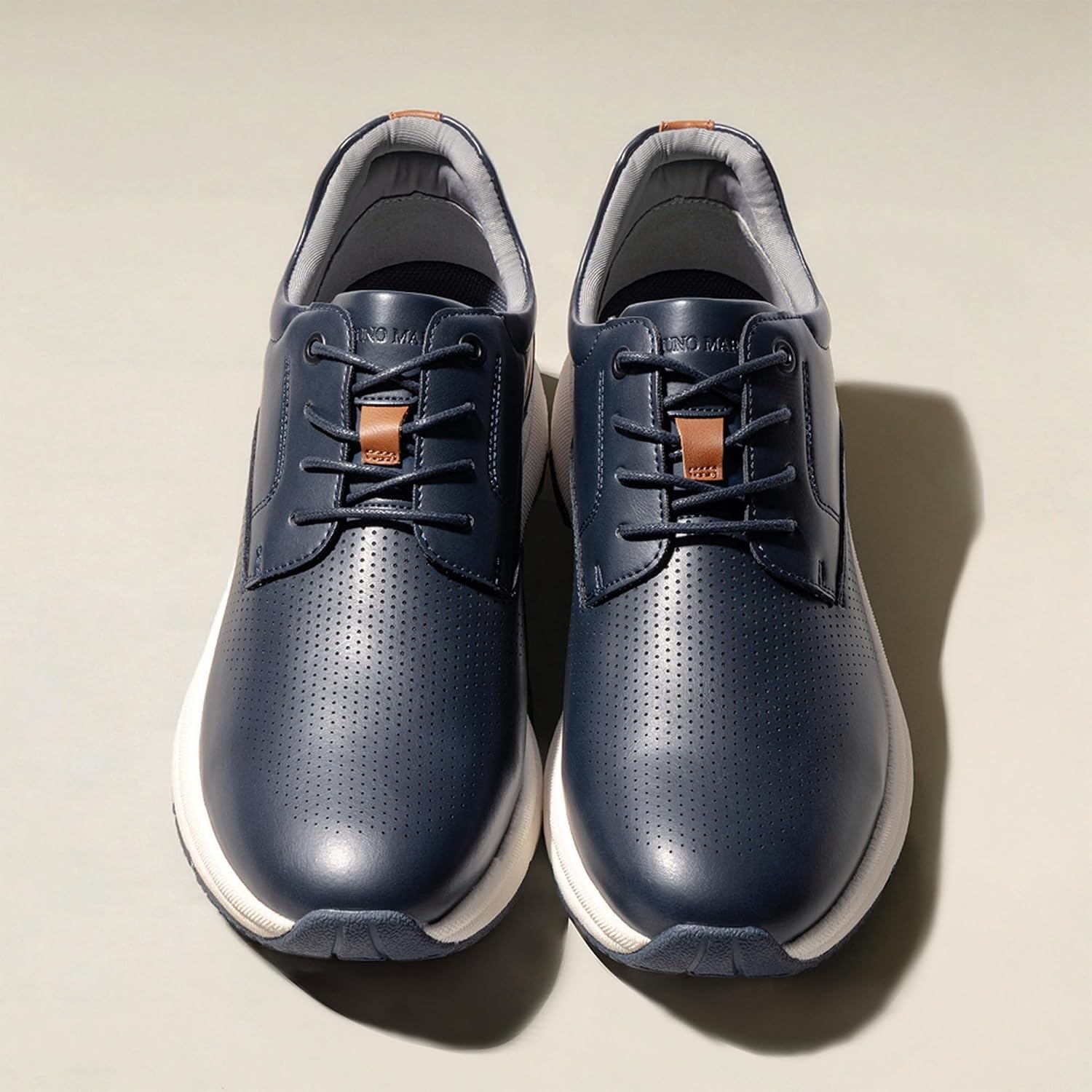 image:imageBruno Marc Mens Dress Sneakers MaxFlex ActiveMetro Cushioned KineticFoam Midsole Breathable Insole Nonslip Rubber Outsole Stylish Versatile Weekend Walks amp Light ActivitiesDark Blue