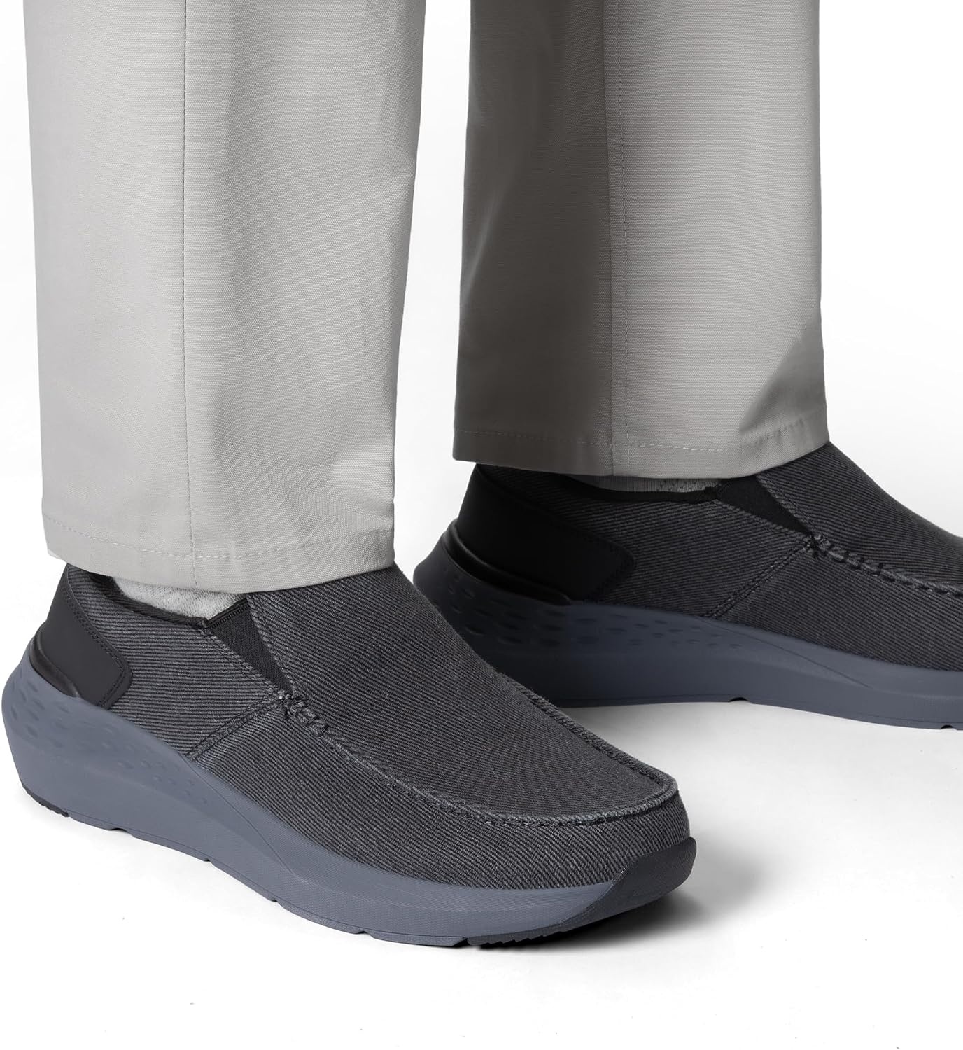 image:imageBruno Marc Mens Hands Free Slip on Loafers Casual Sneakers Canvas Walking ShoesBlack