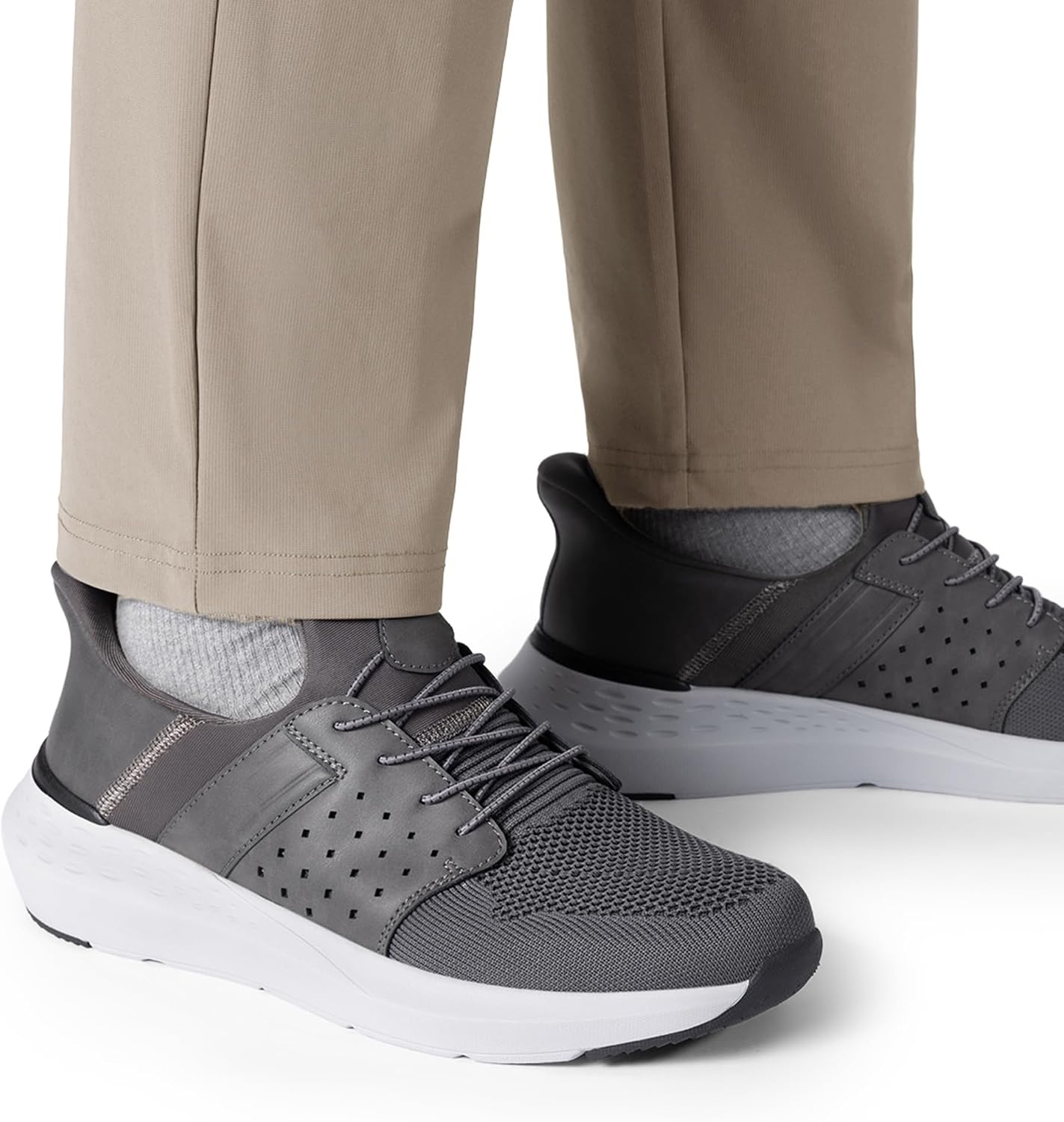image:imageBruno Marc Mens Hands Free Slipon Loafers Casual Shoes Sneakers Breathable Knit Comfortable Lightweight Walking ShoesGrey