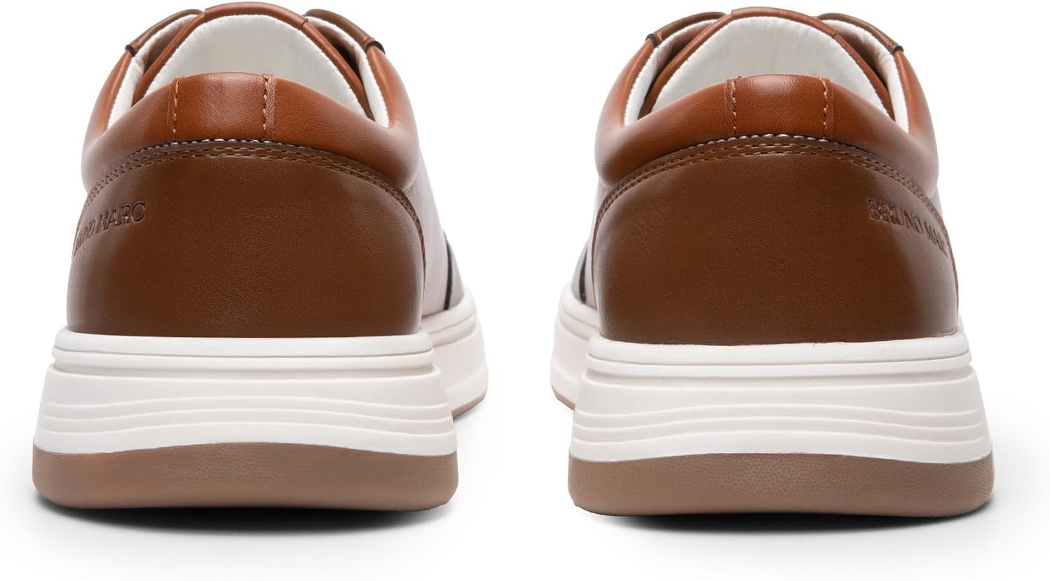 image:imageBruno Marc Mens Lightweight Casual Dress Sneakers Fashion Tennis Breathable Comfortable Flexible Skating Business Tennis Laceup Nonslip Lowtop Walking VersatileBrown