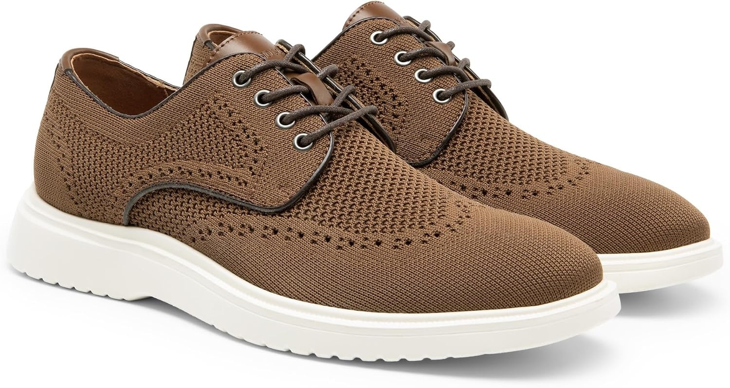 image:imageBruno Marc Mens MaxFlex Dress Breathable LaceUp Comfortable Fashion Oxfords Casual ShoesBrown