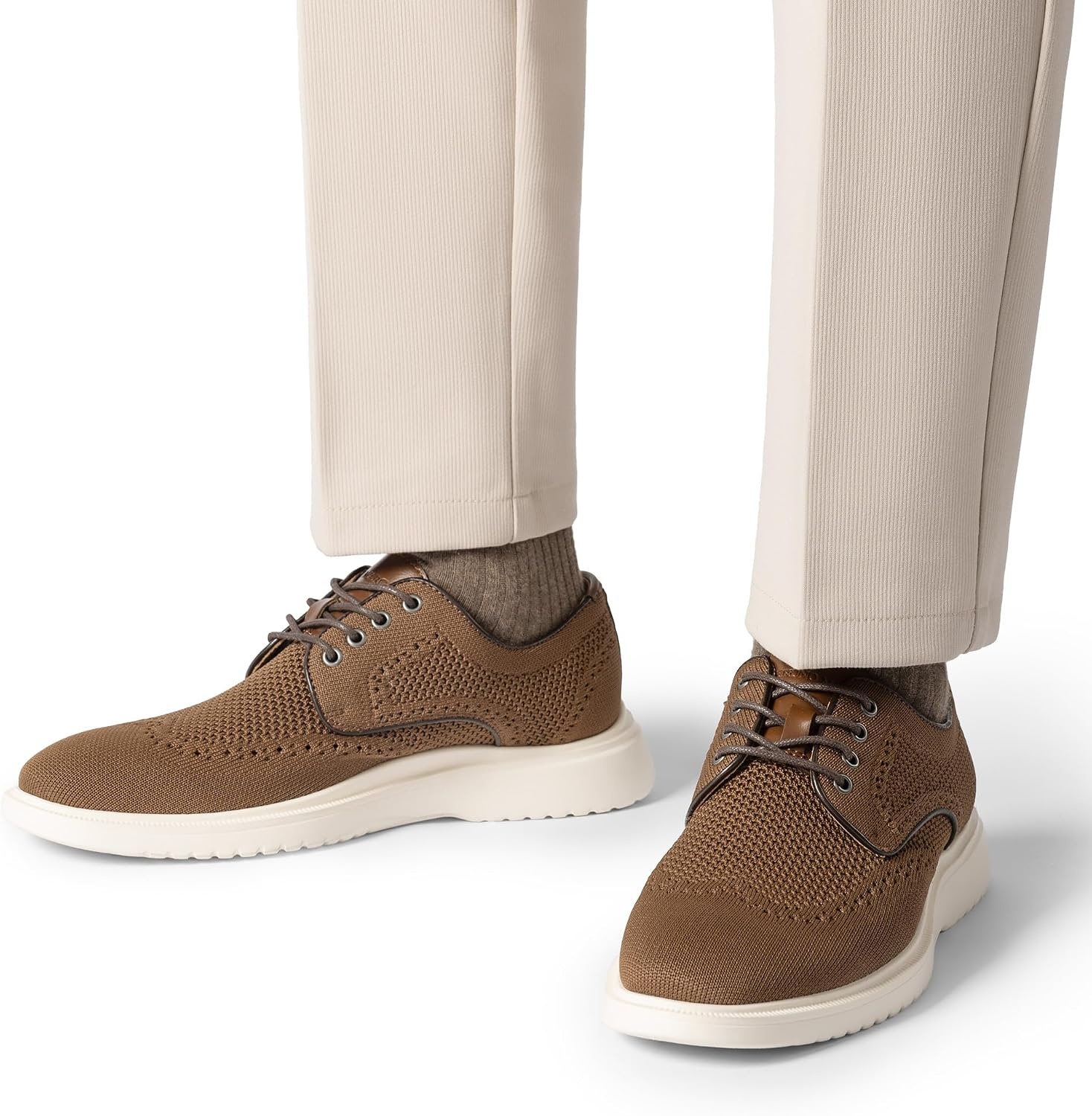 image:imageBruno Marc Mens MaxFlex Dress Breathable LaceUp Comfortable Fashion Oxfords Casual ShoesBrown