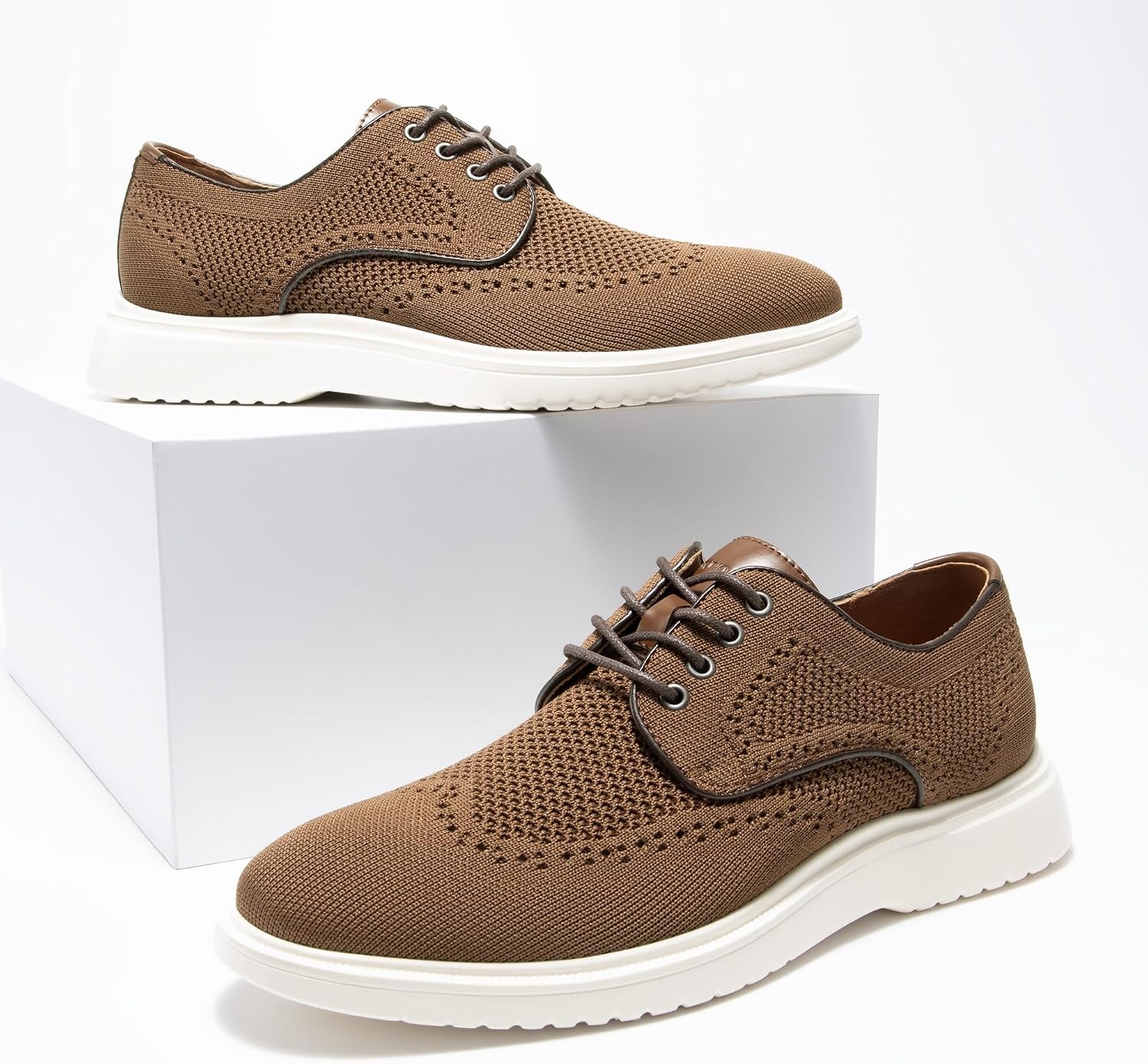 image:imageBruno Marc Mens MaxFlex Dress Breathable LaceUp Comfortable Fashion Oxfords Casual ShoesBrown