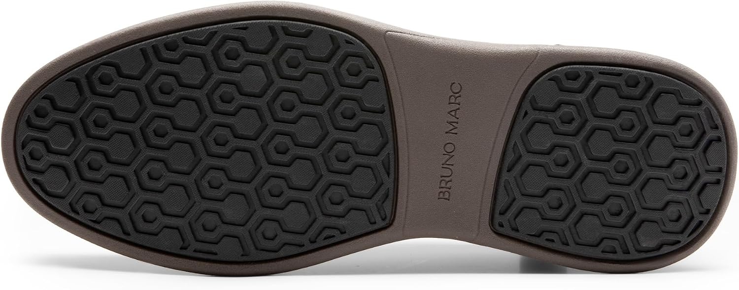 image:imageBruno Marc Mens MaxFlex Dress Sneakers Oxfords 5mm Mesh EVA Insole with Arch Support ShockAbsorbent MD Midsole NonSlip Rubber Outsole for Formal amp Casual WearBlackCoffee