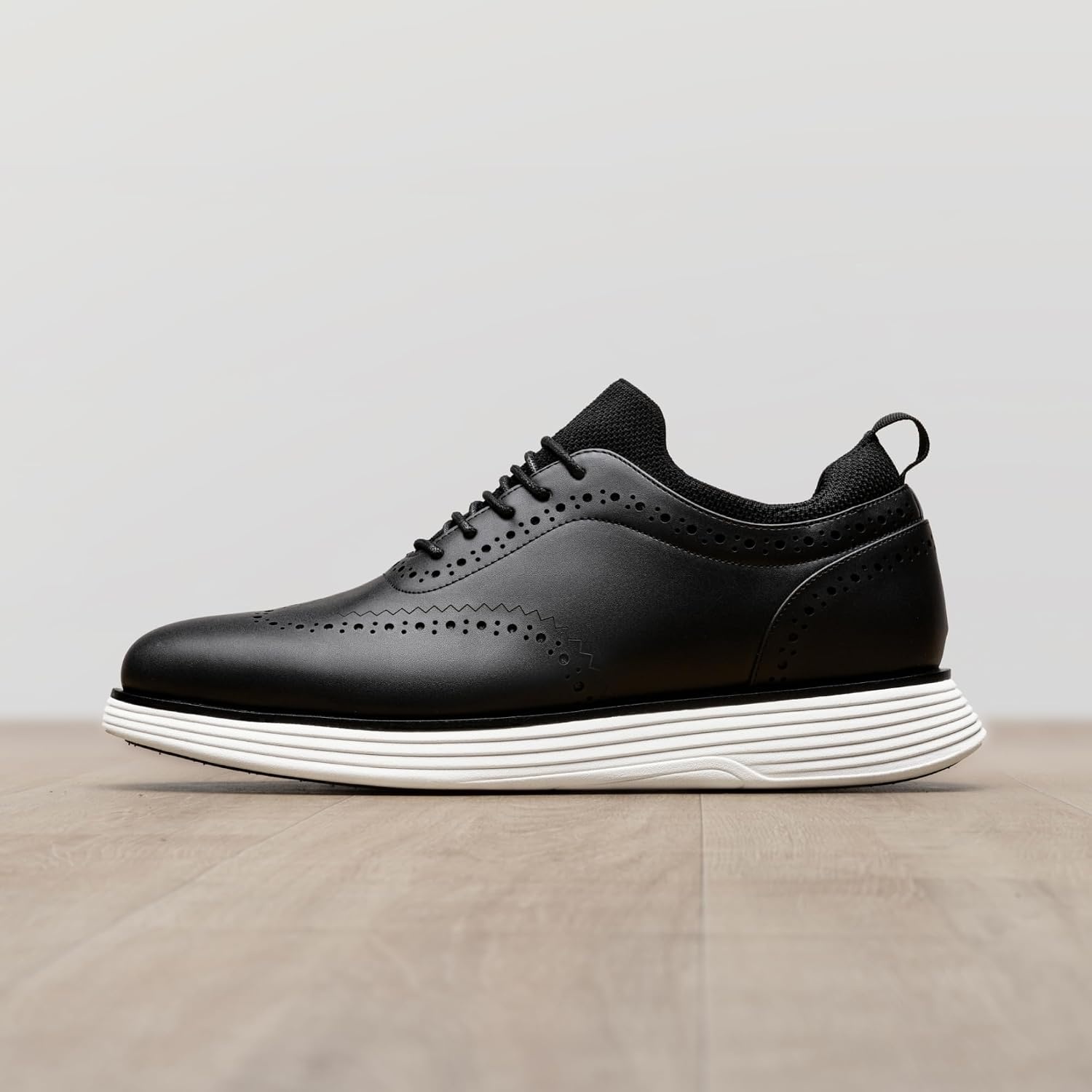 image:imageBruno Marc Mens MaxFlex Dress Sneakers Oxfords 5mm Mesh EVA Insole with Arch Support ShockAbsorbent MD Midsole NonSlip Rubber Outsole for Formal amp Casual WearBlack