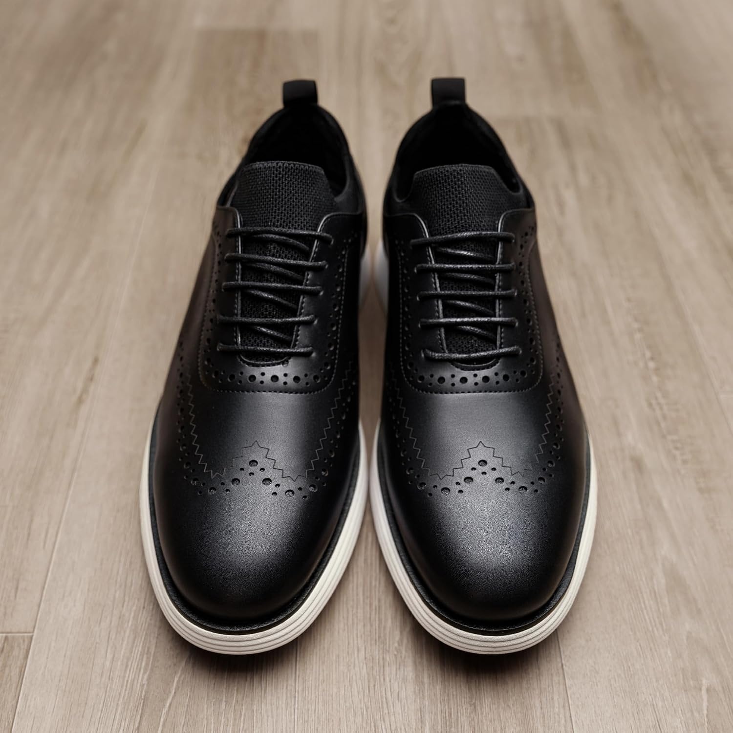 image:imageBruno Marc Mens MaxFlex Dress Sneakers Oxfords 5mm Mesh EVA Insole with Arch Support ShockAbsorbent MD Midsole NonSlip Rubber Outsole for Formal amp Casual WearBlack