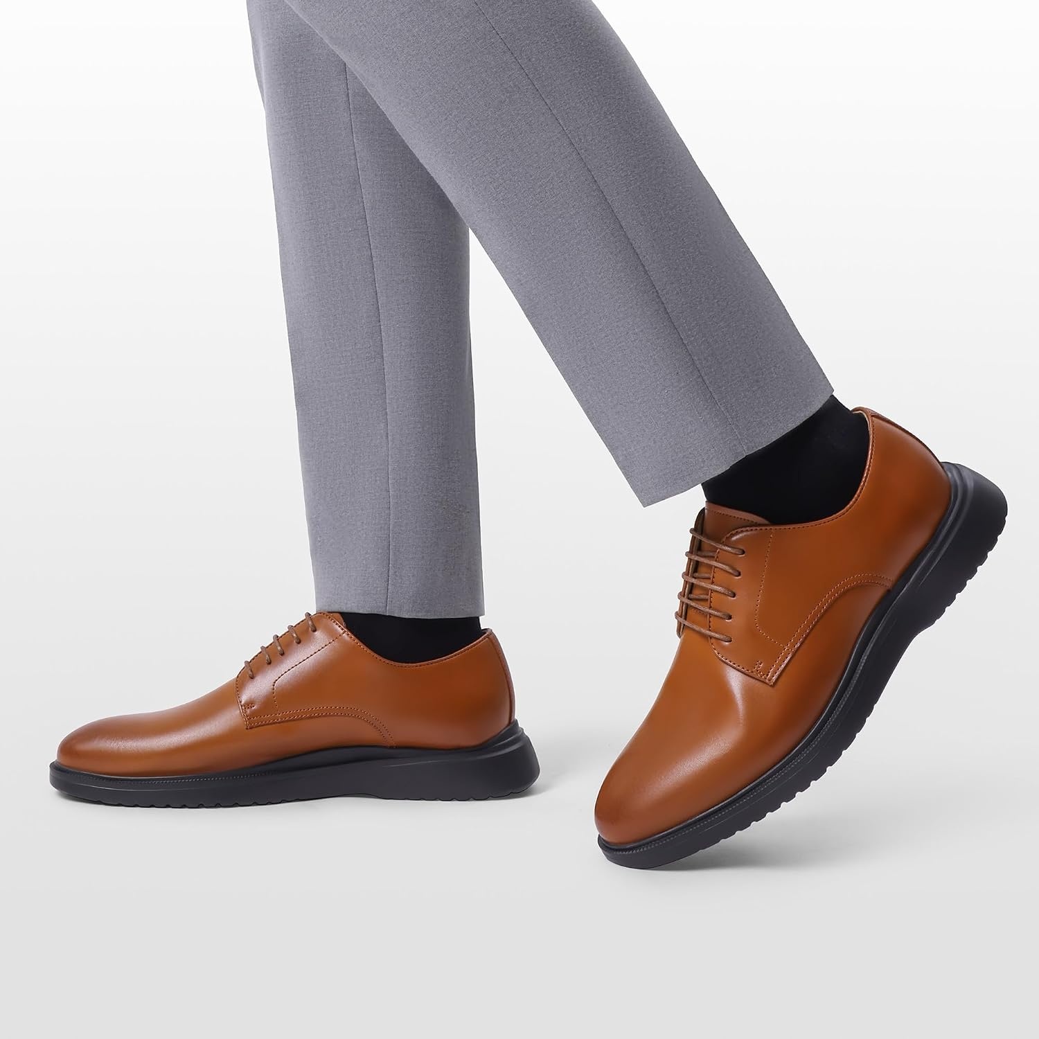 image:imageBruno Marc Mens MaxFlex Polish Casual Dress LaceUp Oxfords Business Formal Derby SneakersBrown02