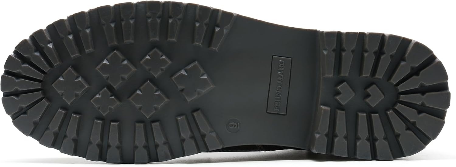 image:imageBruno Marc Mens Motorcycle Combat Warm Zipper Oxford Boot Breathable Lining Laceup amp Side Zipper Durable TPR Outsole Ideal for Motorcycle Riding amp Daily WearGrey