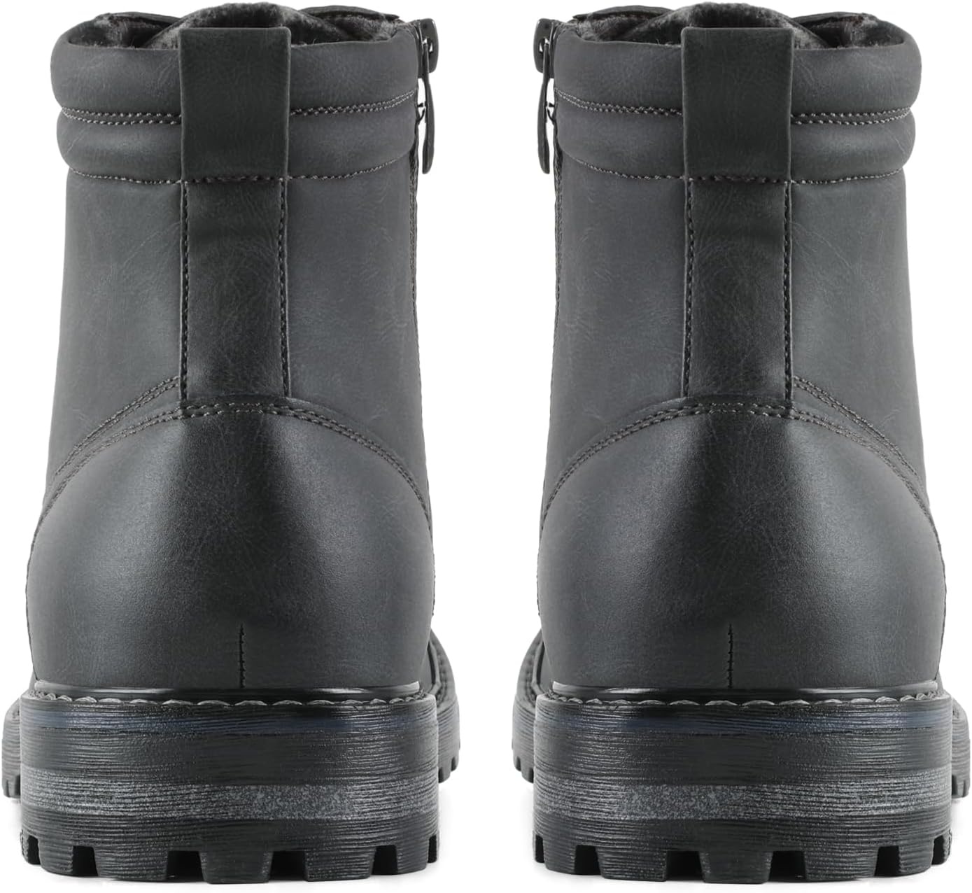 image:imageBruno Marc Mens Motorcycle Combat Warm Zipper Oxford Boot Breathable Lining Laceup amp Side Zipper Durable TPR Outsole Ideal for Motorcycle Riding amp Daily WearGrey
