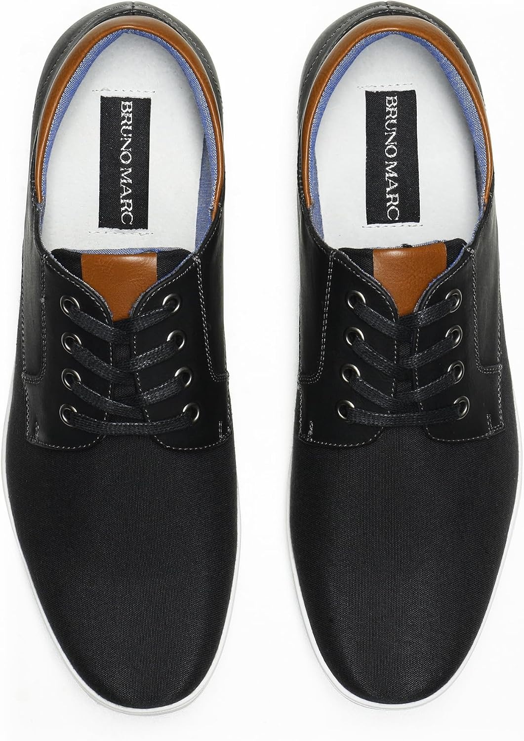 image:imageBruno Marc Mens Oxfords Sneakers Casual Dress Shoes Classic Canvas Tennis Office Work ShoesBlack