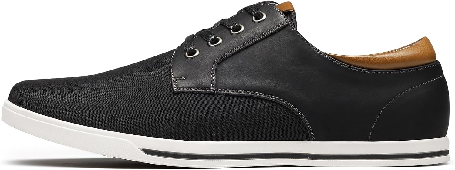 image:imageBruno Marc Mens Oxfords Sneakers Casual Dress Shoes Classic Canvas Tennis Office Work ShoesBlack