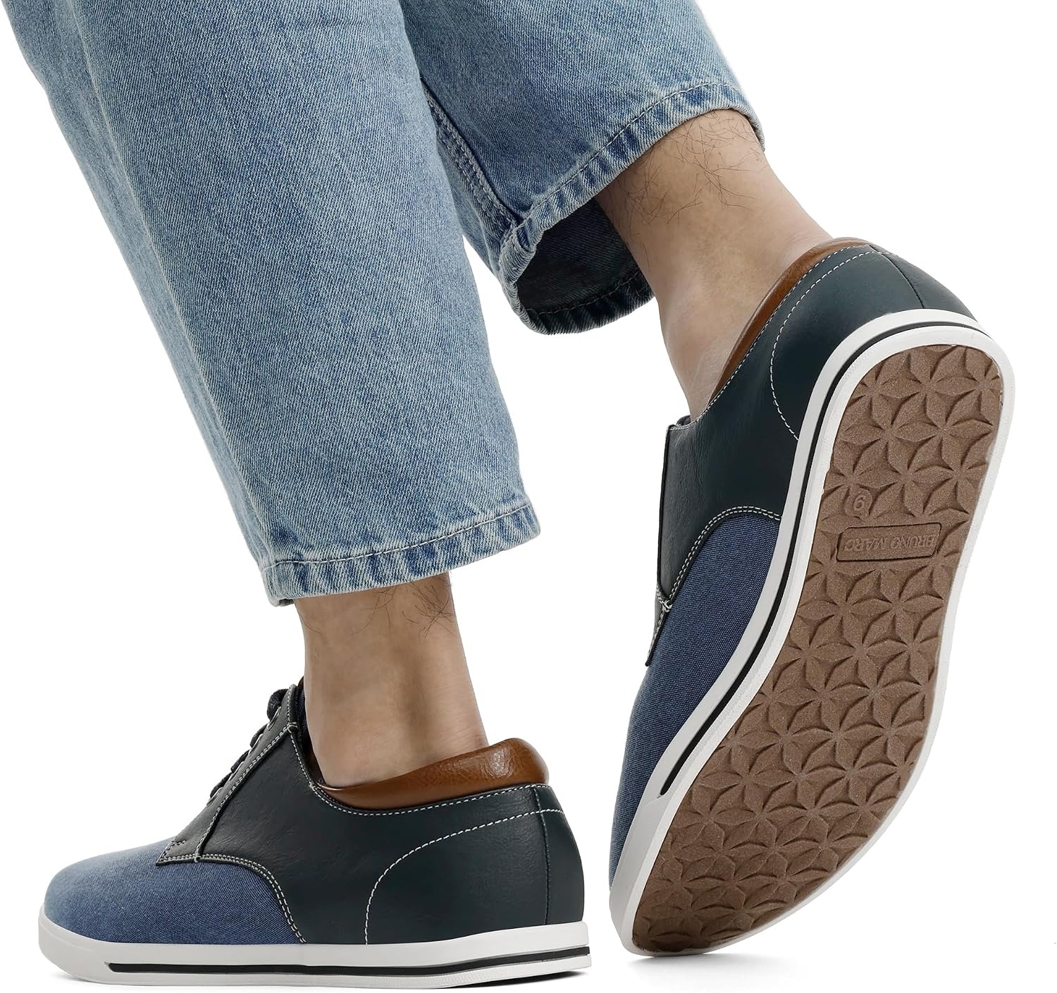 image:imageBruno Marc Mens Oxfords Sneakers Casual Dress Shoes Classic Canvas Tennis Office Work ShoesNavy