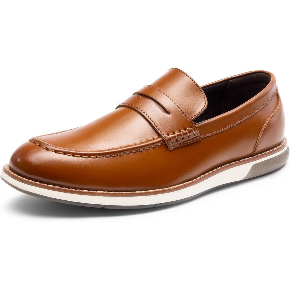 image:imageBruno Marc Mens Dress Penny Loafer Slipon Shoes  Arch Support Comfortable Foam Insole Easy Wear Daily Office Formal Business Wedding CasualBrown