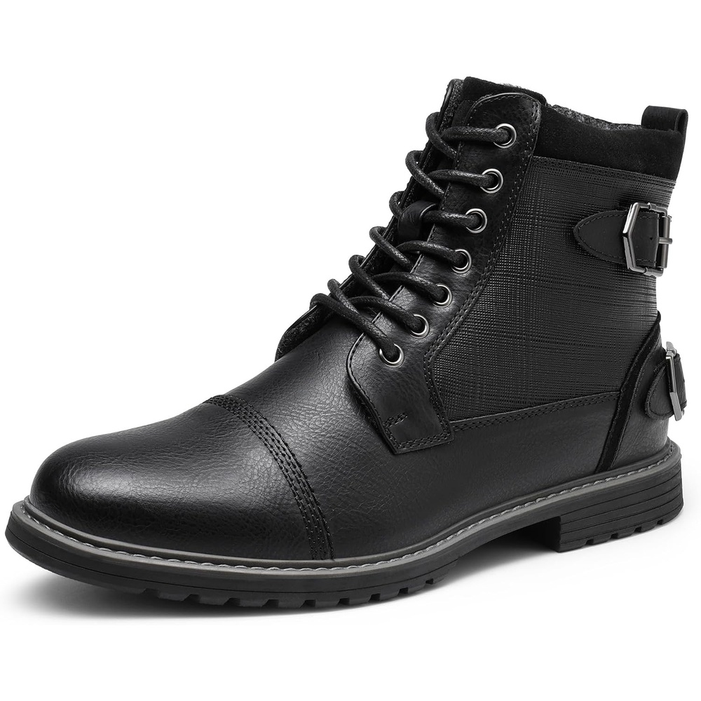 image:imageBruno Marc Mens Motorcycle Boots Oxford Dress Boot Snow BootsBlack