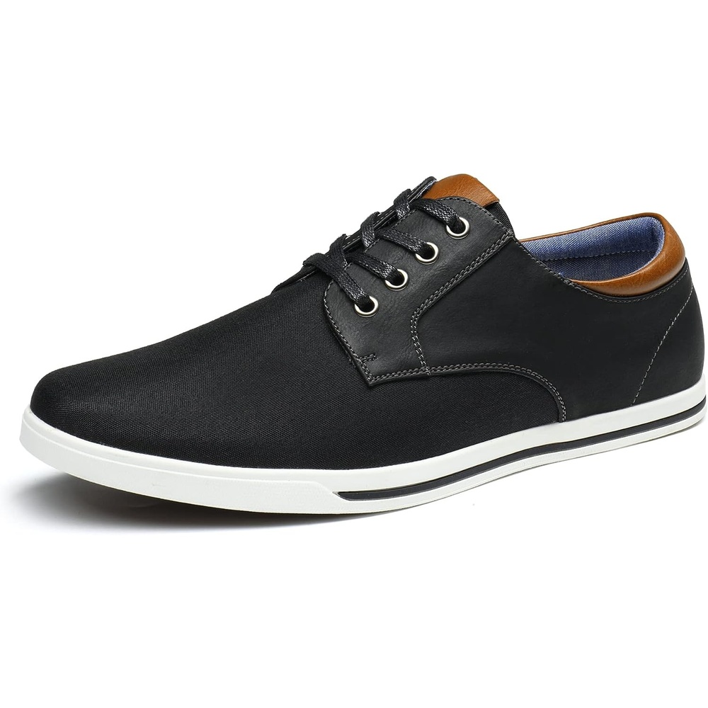 image:imageBruno Marc Mens Oxfords Sneakers Casual Dress Shoes Classic Canvas Tennis Office Work ShoesBlack
