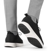 Bruno Marc MaxFlex Men’s Dress Oxford Sneakers | Stay stylish with breathable perforated PU uppers plush EVA insoles, and slip-resistant soles for all-day comfort(Black-nubuck)