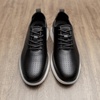 Bruno Marc MaxFlex Men’s Dress Oxford Sneakers | Stay stylish with breathable perforated PU uppers plush EVA insoles, and slip-resistant soles for all-day comfort(Black/White)