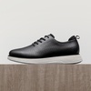 Bruno Marc MaxFlex Men’s Dress Oxford Sneakers | Stay stylish with breathable perforated PU uppers plush EVA insoles, and slip-resistant soles for all-day comfort(Black/White)