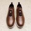 Bruno Marc MaxFlex Men’s Dress Oxford Sneakers | Stay stylish with breathable perforated PU uppers plush EVA insoles, and slip-resistant soles for all-day comfort(Brown/White)