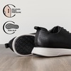Bruno Marc MaxFlex Men’s Dress Oxford Sneakers | Stay stylish with breathable perforated PU uppers plush EVA insoles, and slip-resistant soles for all-day comfort(Black/White)