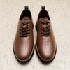 Bruno Marc MaxFlex Men’s Dress Oxford Sneakers | Stay stylish with breathable perforated PU uppers plush EVA insoles, and slip-resistant soles for all-day comfort(Brown)