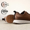 Bruno Marc MaxFlex Men’s Dress Oxford Sneakers | Stay stylish with breathable perforated PU uppers plush EVA insoles, and slip-resistant soles for all-day comfort(Brown/White)