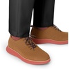 Bruno Marc MaxFlex Men’s Dress Oxford Sneakers | Stay stylish with breathable perforated PU uppers plush EVA insoles, and slip-resistant soles for all-day comfort(Brown/Orange)